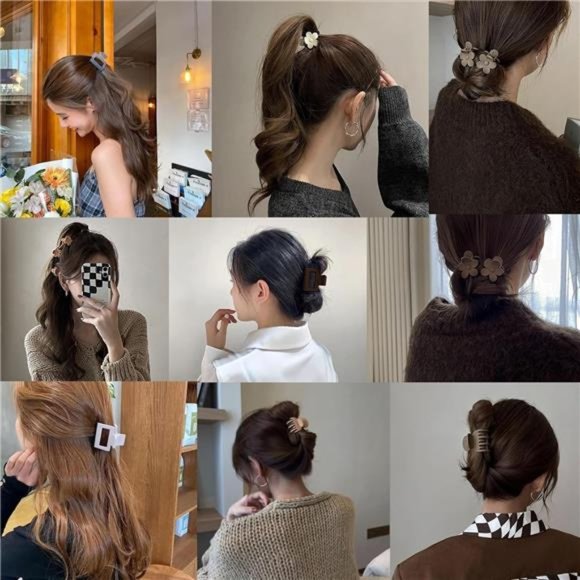 16Pcs Medium Claw Hair Clips ,Matte neural colors - Picture 4 of 7